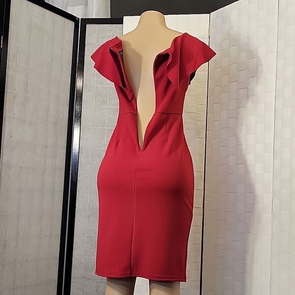 BRAND NEW ALEXA B NITES V-NECKLINE BODYCON SHEATH DRESS - Picture 8 of 15